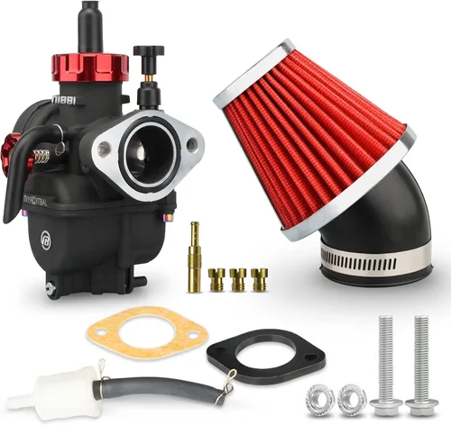 Miniatura 8 de Carburador NIBBI PE17 con kit de filtros de aire de 48 mm, carburador PE17 mm FL para motocicleta Fit para Dirt Bike de 100 cc 110 cc Pit Bike