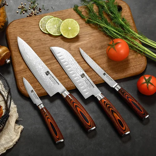 Miniatura 8 de Cuchillo de chef profesional de Damasco, 67 capas hecho a mano de 8 pulgadas, cuchillo de chef de Damasco, VG10 Super Steel Core