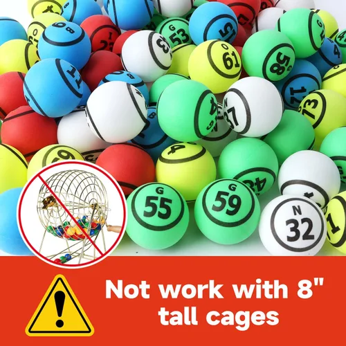 Miniatura 5 de GSE Games & Sports Expert Bingo Balls - Ping Pong Size Balls for Large Bingo Cage, Bingo Calling Balls for Parties, Prize Raffles, Family Game Nights