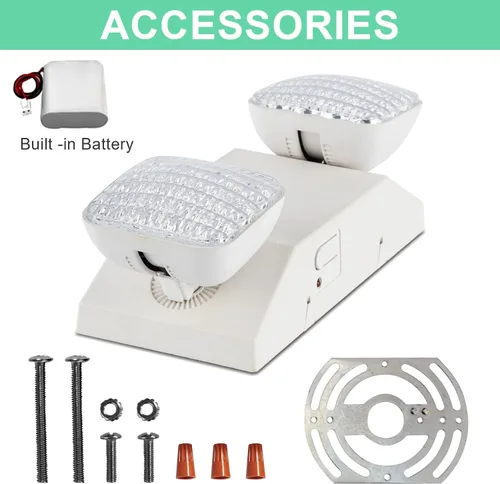 Miniatura 4 de OSTEK Accesorios de iluminación LED de salida de emergencia con baterías de reserva de 90 minutos de largo, luz de emergencia LED integrada