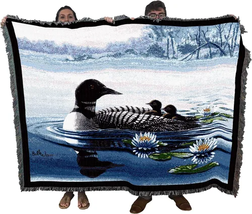 Miniatura 11 de Pure Country Weavers Cynthie Fisher - Manta de Backwater Woodies - Tapiz de regalo de cabaña de Ducks Lake Lodge tejido de algodón, fabricado