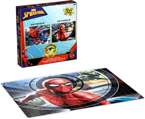 Miniatura 6 de Prime 3D Marvel Spider-Man - Rompecabezas 3D de 500 piezas para adultos y niños, actividad de movimiento y profundidad de 24 x 18 pulgadas, regalo