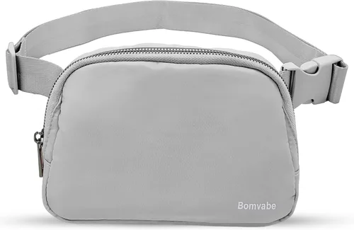 Miniatura 22 de Cangurera cruzada para mujer, mini bolsa para cinturón de 1 litro con correa ajustable de 32 a 51 pulgadas, bolsa de cintura pequeña para viajes