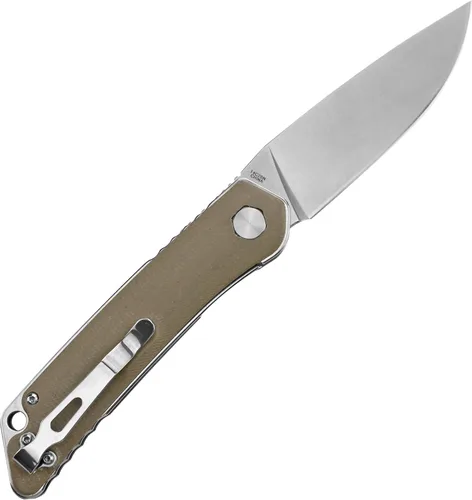 Miniatura 3 de S-TEC Sandvik - Cuchillo plegable serie acero inoxidable con mango compuesto G10 (TS501 Sand)