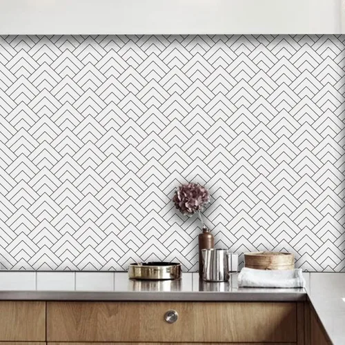 Miniatura 17 de 12 calcomanías mate para azulejos de pared, despegar y pegar, autoadhesivas, calcomanías de vinilo para azulejos de pared, adhesivo de PVC
