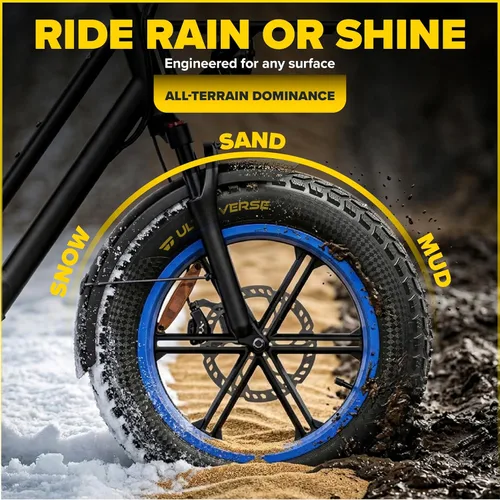Miniatura 4 de ULTRAVERSE Neumático grueso para bicicleta eléctrica de 20 x 4, robusto y de alto rendimiento de 20 pulgadas para MTB y Ebikes, banda de rodadura