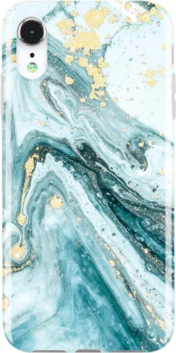 Miniatura 7 de Funda diseñada para iPhone XR, brillante, galvanizada, diseño de mármol amoroso, delgada, a prueba de golpes, TPU suave de goma de silicona, funda