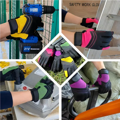 Miniatura 8 de Guantes de jardinería a prueba de espinas y resistentes a pinchazos con agarre, guante de jardín para mujer, regalos de cuero para trabajo