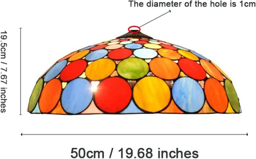 Miniatura 3 de Pantalla de repuesto estilo Tiffany de 20 pulgadas, pantalla barroca de vitral, solo para lámparas de pie, lámparas de mesa, lámparas colgantes