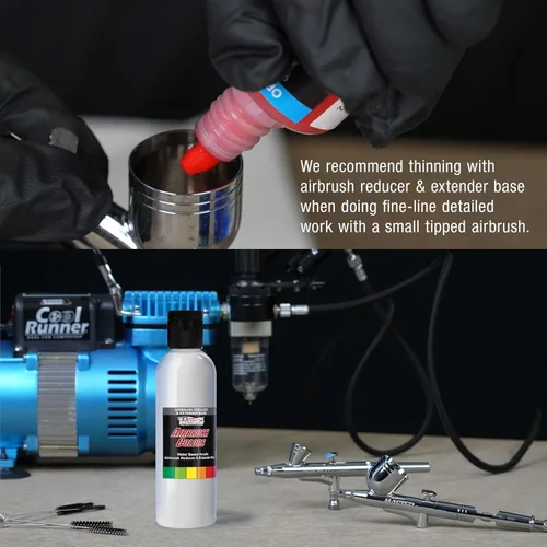 Miniatura 5 de U.S. Art Supply Base reductora y extensora para aerógrafo de 4 onzas para pinturas acrílicas, diluyente de pintura para aerógrafo, reduce