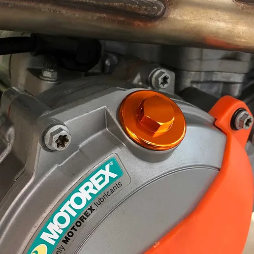 Miniatura 4 de Rippin Moto Tapón de llenado de aceite de motor naranja para KTM y Husqvarna 125 250 350 450 501 530 570 XC/XCF/XCW/XCF-W/XCW TPI SX/SXF/SXF
