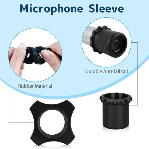 Miniatura 4 de BILIONE Soporte de almacenamiento de micrófonos de escritorio de aleación de aluminio, organizador de micrófonos de mesa de moda para micrófonos