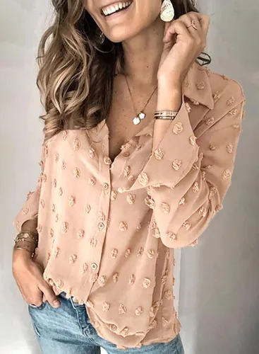 Miniatura 4 de Astylish Blusa casual con botones para mujer