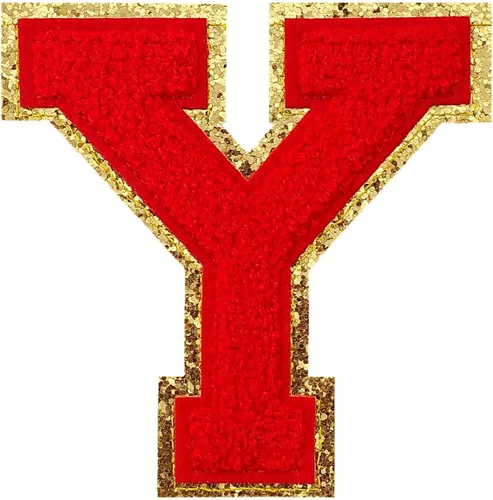 Miniatura 9 de 3 parches de letras de felpilla para planchar con brillantina de gran tamaño para decoración de disfraces de equipo, altura de 4-1/2 pulgadas, letra