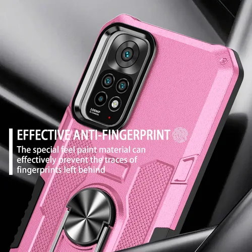 Miniatura 9 de Funda para Xiaomi Redmi Note 12S/Redmi Note 11/Redmi Note 11S 4G Metal CD Pattern Ring Holder Funda para teléfono móvil Funda protectora a prueba