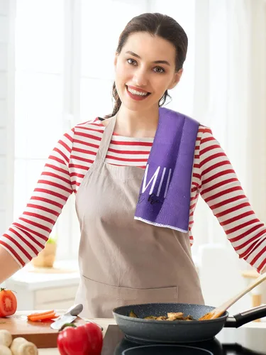 Miniatura 4 de Bencailor Juego de 4 toallas de cocina florales para cocina, juego de decoración de cocina de primavera para cocinar, hornear, asar a la parrilla