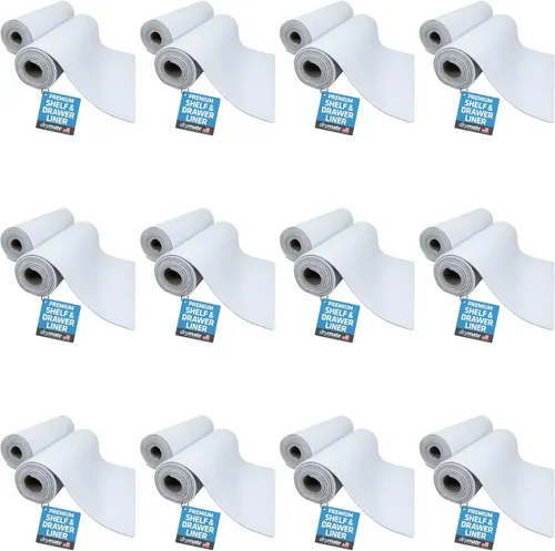 Miniatura 14 de Drymate Forro Premium de lujo para estantes y cajones, tela acolchada gruesa, no adhesiva, absorbente, impermeable, antideslizante, forros