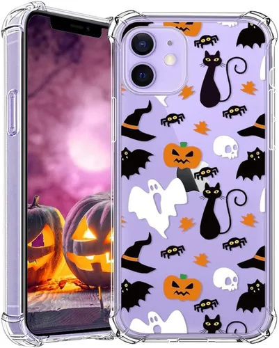 Miniatura 50 de Funda transparente de Halloween para Google 6a, con patrón de fantasma, funda protectora de TPU suave, delgada, a prueba de golpes, para niños