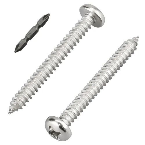 Miniatura 12 de Glvaner #4 tornillos autorroscantes de cabeza plana de 1-1/4 pulgadas (100 piezas) para madera, acero inoxidable 18/8 304, tornillos de chapa