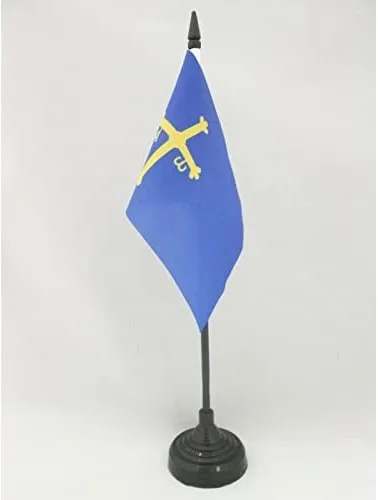 Miniatura 13 de Bandera de mesa de Andalucía 4'' x 6'' - Bandera de escritorio de la región española de Andalucía 5.9 x 3.9 in - Barra y base de plástico negro - AZ