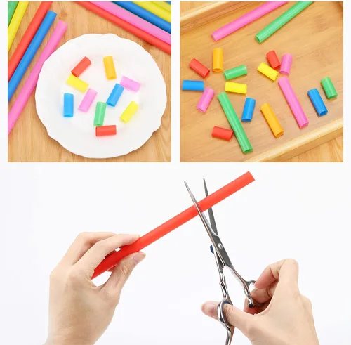 Miniatura 7 de 300 pajitas de batido jumbo de 8.2 pulgadas desechables de plástico, pajitas Boba de 0.43 pulgadas grandes de boca ancha para beber té de burbujas