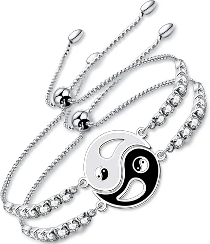 Yin Yang - Pulseras a juego para mejores amigos, parejas, mejores amigas, mejores amigas, amigas, amigas, parejas, Yin Yang