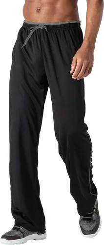 Miniatura 2 de BIYLACLESEN Pantalones deportivos para hombre, con bolsillos con cremallera, transpirables, para correr, gimnasio, entrenamiento, pantalones