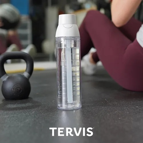 Miniatura 5 de Tervis Vaso aislado de doble pared transparente y colorido con tapa fabricado en Estados Unidos, taza de viaje mantiene las bebidas frías