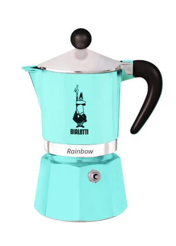 Miniatura 4 de Bialetti 5043 - Cafetera espresso arcoíris, Azul Claro