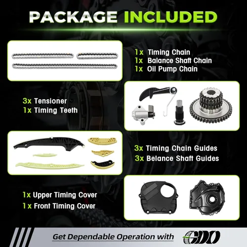 Miniatura 4 de Kit de cadena de distribución Audi Q5 2.0T con junta de tapa de válvula EA888 para Audi Q5 A4 A6 1.8T 2.0T, Volkswagen Jetta Tiguan Passat