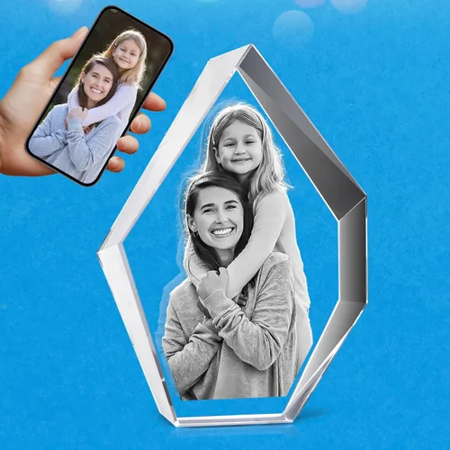 Miniatura 8 de HAN'S LASER Foto personalizada en cristal 3D, diseño de iceberg, para día de San Valentín, aniversario, cumpleaños, regalos para parejas para mujer