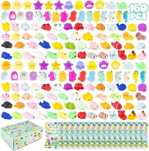 Miniatura 12 de BONNYCO Mochi - Juguetes esponjosos a granel para niños, paquete de 80 bolsas de regalos para niños de 3-5, 4-8, regalos de devolución para fiesta