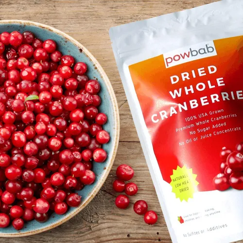 Miniatura 4 de powbab Arándanos Rojos Secos Sin Endulzar - 100% Arándanos Rojos Secos Orgánicos Cultivados en Estados Unidos. Sin Azúcar Añadido, Sin Aceite, Sin