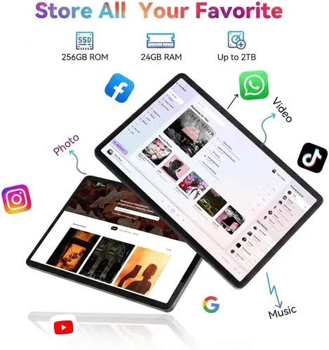 Miniatura 5 de Tablet Android 16 2026, tableta Android con bolígrafo y teclado, Gemini Ai, 24 GB +256 GB/2 TB, cámara AI de 8 MP, Widevine L1, carga rápida, 2 en 1