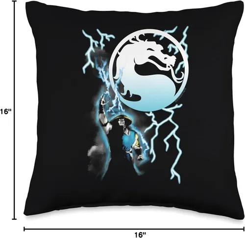 Miniatura 4 de Mortal Kombat Klassic Raiden - Cojín (16.0 x 16.0 in), multicolor