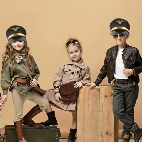 Miniatura 4 de Paquete de 8 sombreros de piloto para niños, sombrero de capitán de avión, sombrero de piloto de aerolínea para niños y niñas, accesorio
