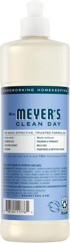 Miniatura 2 de Mrs. Meyer's Clean Day - Detergente líquido para platos, aroma a campanillas azules, paquete de 1 botella, 16 oz