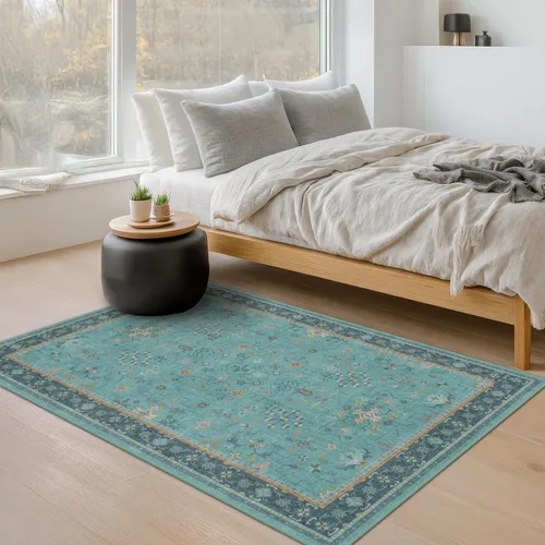 Miniatura 256 de Alfombra Boho Negra para Sala de Estar - Alfombra de Área Lavable de 10x14 Pies, Alfombras de Comedor para Debajo de la Mesa, Alfombra Suave de Pelo