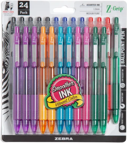 Miniatura 14 de Bolígrafo Zebra Pen Z-Grip retráctil, punta media, 1.0 mm, varios colores - 5