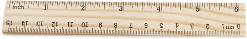 Miniatura 6 de Utoolmart 2 reglas rectas de madera, regla de escala de doble cara de 6 pulgadas, herramienta de medición para ingeniería, arquitecto de oficina