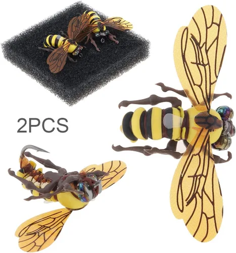 Miniatura 2 de 2 señuelos de pesca con mosca de abeja, señuelos de pesca de trucha de abejorro, pesca con mosca