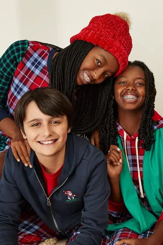 Miniatura 3 de Lands End Conjunto de pijama de forro polar de manga larga para niños