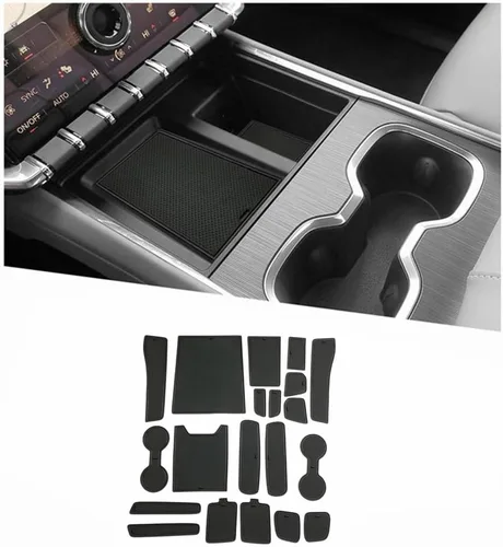Alfombrillas de ranura de puerta Acadia 2025 2026 para accesorios GMC Acadia 2026, alfombrillas de goma interior antideslizantes, forro de consola
