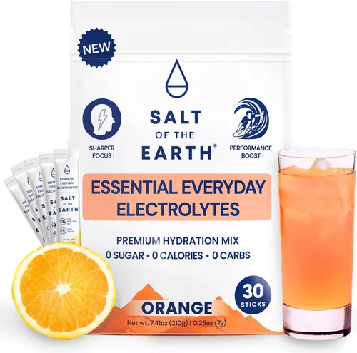 Miniatura 22 de Salt of the Earth - Polvo de electrolitos premium sin azúcar - Hecho con sal rosa del Himalaya - Paquetes de polvo para hidratación Ingredientes