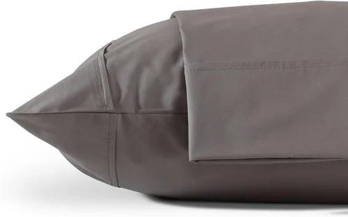Miniatura 26 de Linen Home Juego de fundas de almohada King de 500 hilos, fundas de almohada 100 % algodón de fibra larga, juego de 2 fundas de almohada de satén