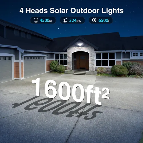 Miniatura 4 de Luces Solares para Exteriores Impermeables de 4500LM, 254 Luces LED Solares Reflectoras para Exteriores con 2 Sensores de Movimiento, Luz