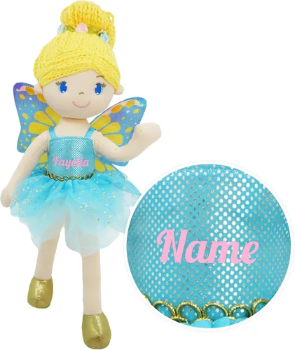 Miniatura 24 de June Garden Muñeca de hada del jardín encantado de 16 pulgadas Brielle - Muñeca de conejo de peluche rellena y suave para niña, regalo de Pascua