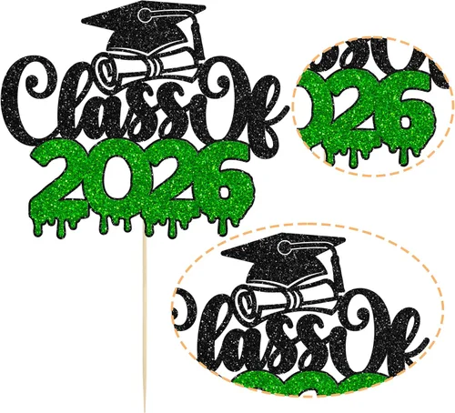 Miniatura 3 de 1 pieza de decoración de pastel de graduación 2023 con purpurina de felicitaciones 2023 para pastel de graduación 2023 temática de graduación