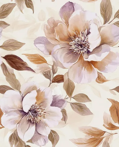 Miniatura 18 de Papel tapiz floral de acuarela para despegar y pegar, papel de contacto de flores morado/blanco/rosa, papel de pared botánico, autoadhesivo