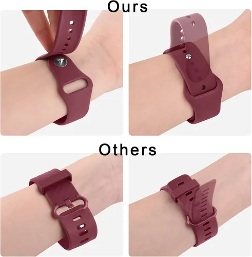 Miniatura 4 de Bandas de silicona para Amazfit Bip 3 Pro/Bip U Pro/GTR de 1.654 in, 0.787 in, paquete de 3 pulseras de repuesto suaves de liberación rápida